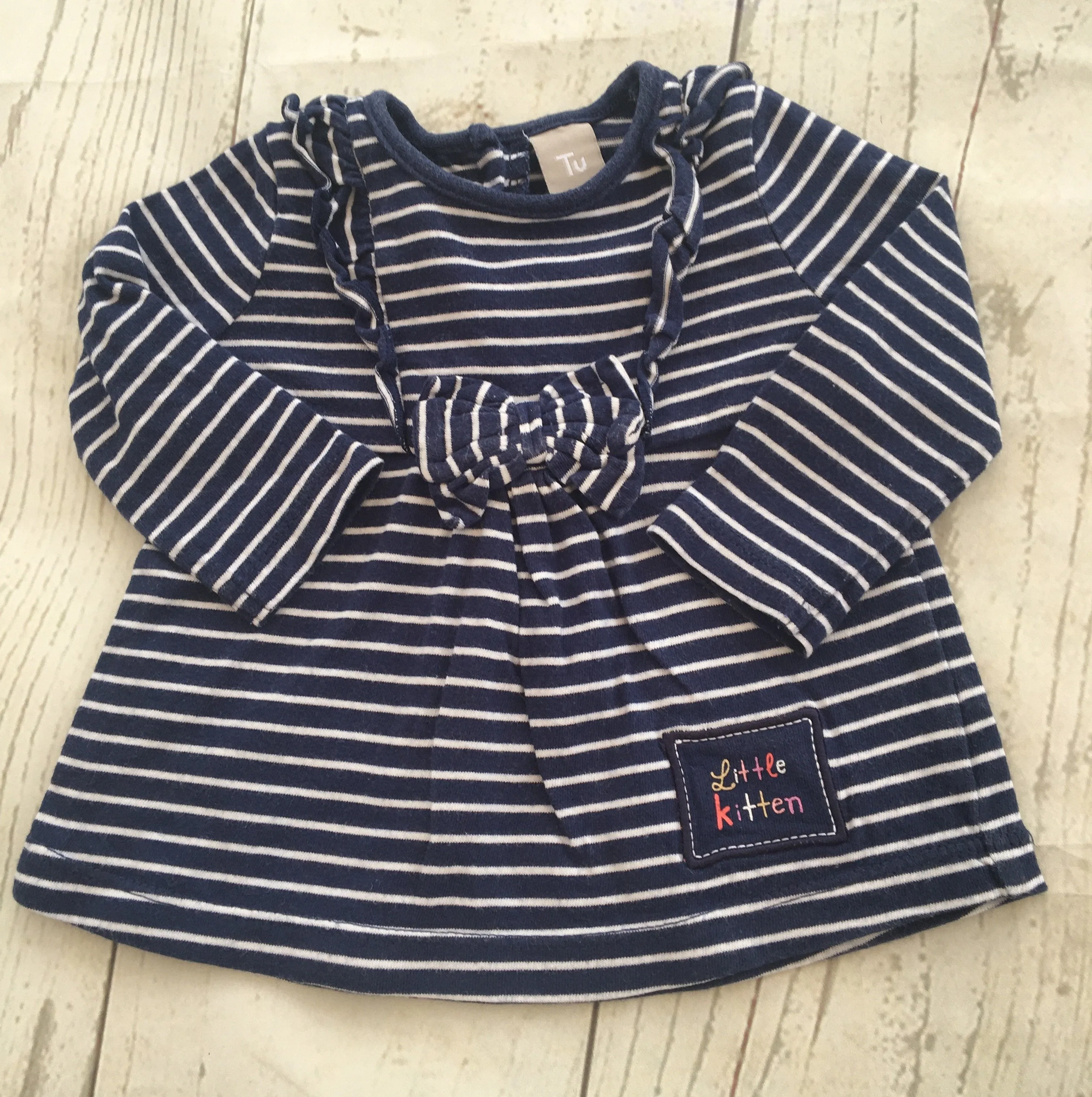 1 Month Little Kitten Striped Tunic Top