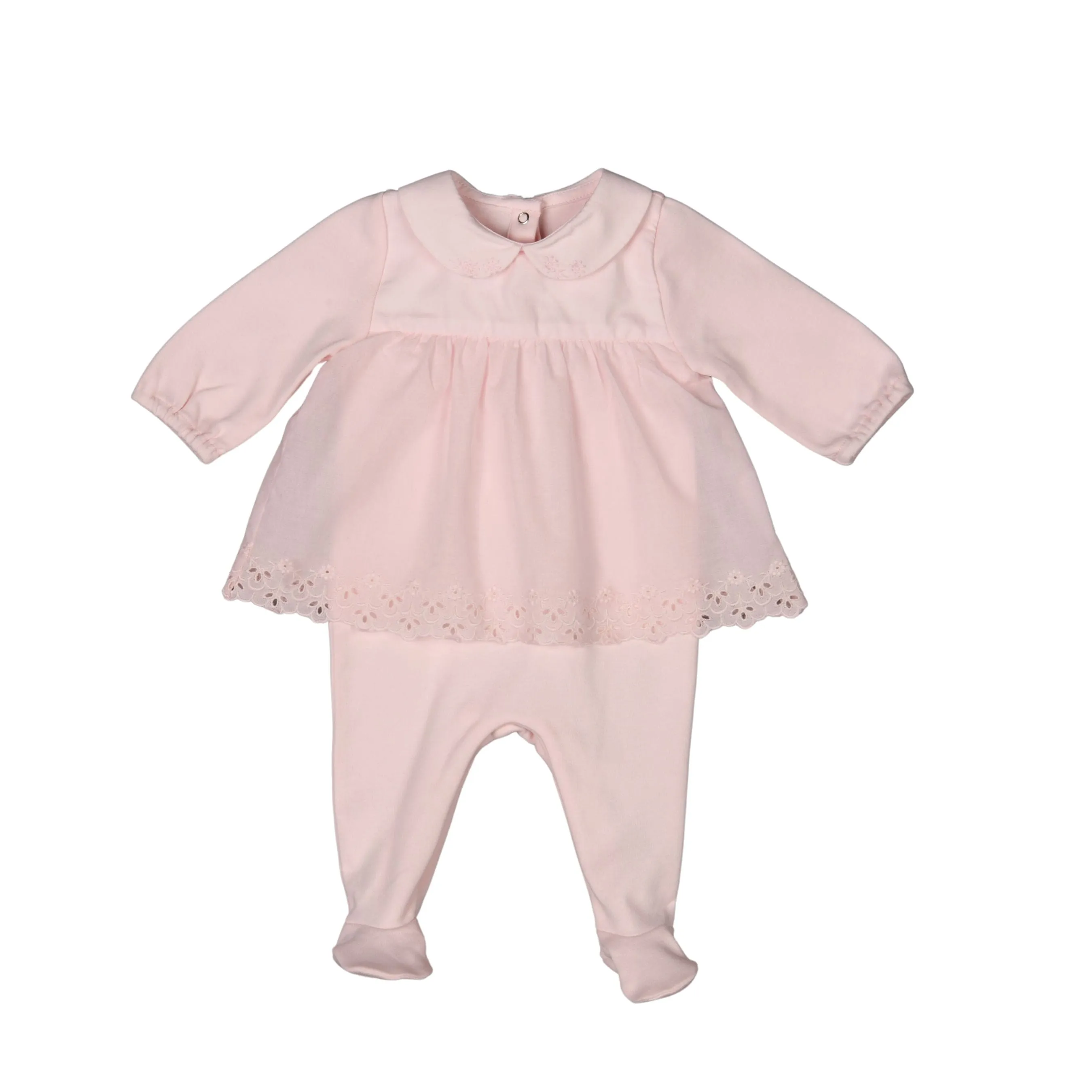 Anouck | Girls Pink Organic Cotton Babygrow