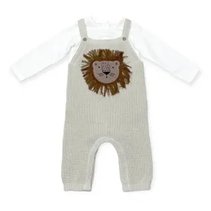 Applique Overall Knit Set Lion