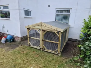 Benchmark Dog Kennel with Apex Roof - Duo 6.5 x 8ft, Classic Wood Range