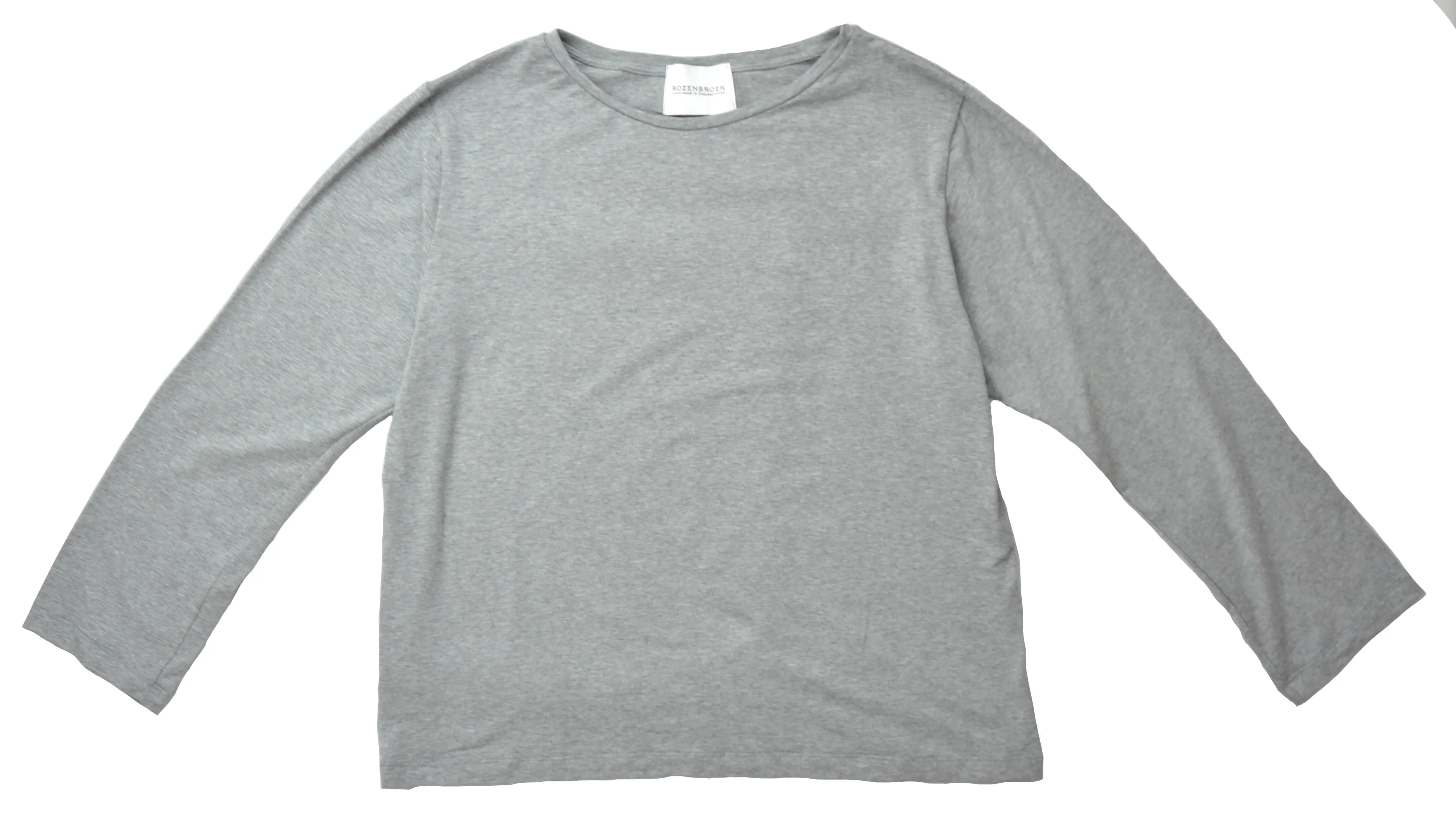 Boxy Fit LS Organic Cotton/ Bamboo T-Shirt in Grey