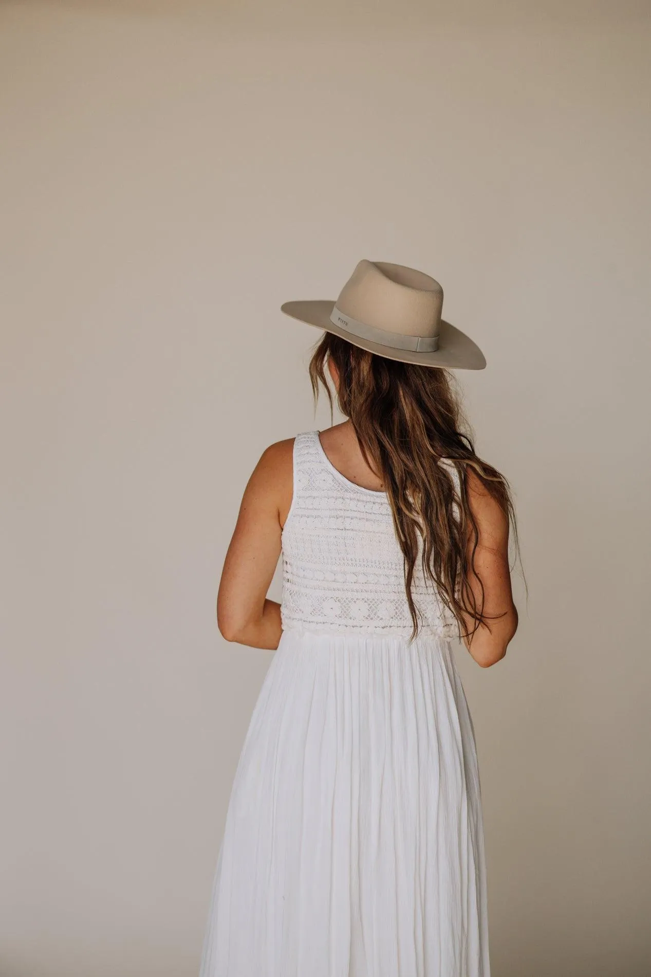 Braxtyn Crochet Dress in Ivory