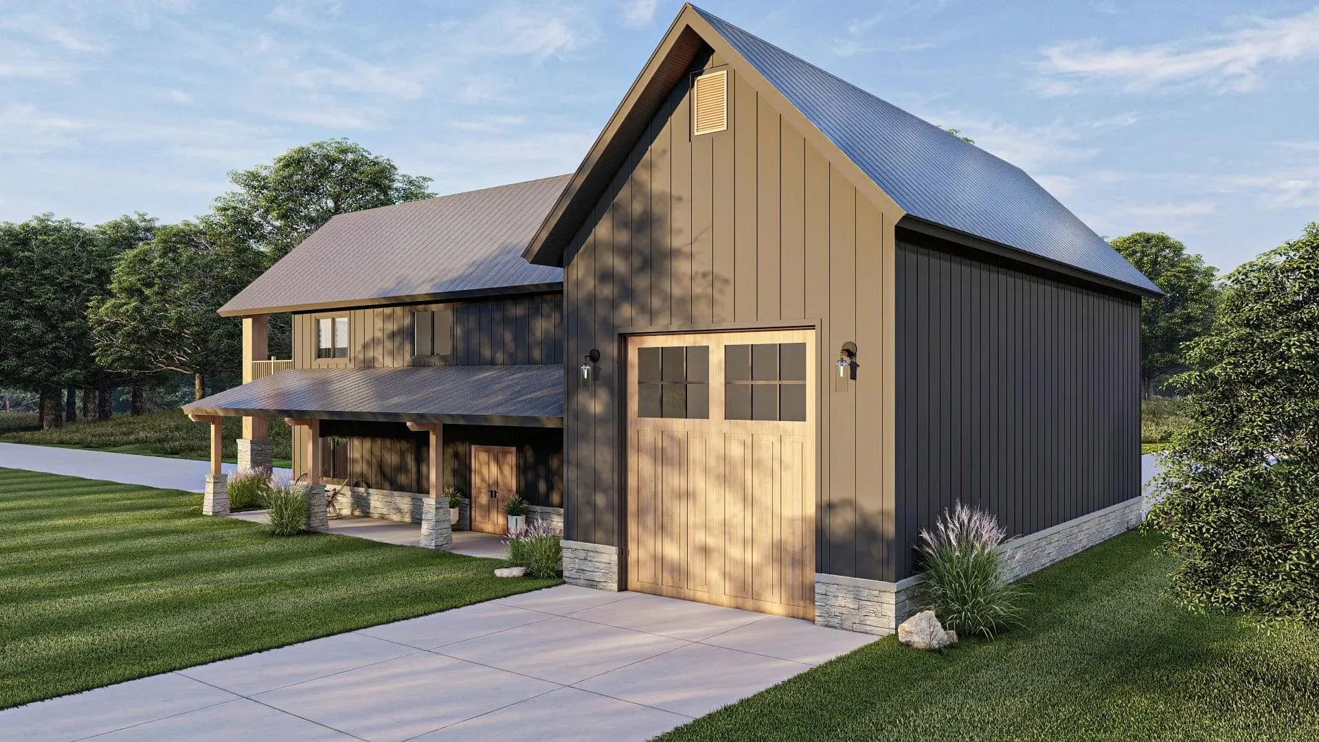 Elegant Barndominium Style 2-Bedroom Home with 1,275 sq ft of Comfortable Living