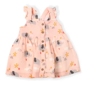 Elephant Button Front Dress  Bloomer SET (Organic Cotton)