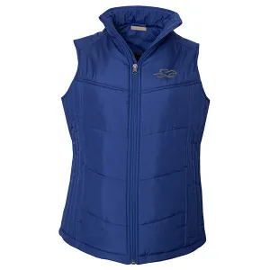 Equestrian Inspired Quilted Vest - Navy