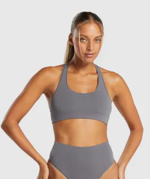 Gymshark Cotton Bralette - Brushed Grey