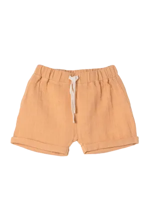 Jimmy shorts Play of Colors Earth Ochre organic muslin