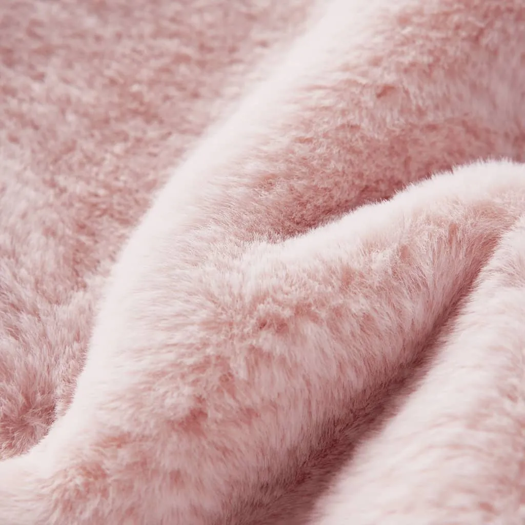 Kids' Soft Pink Faux Fur Jacket - Warm, Stylish & Comfortable for Ages 7-8 | Size 128