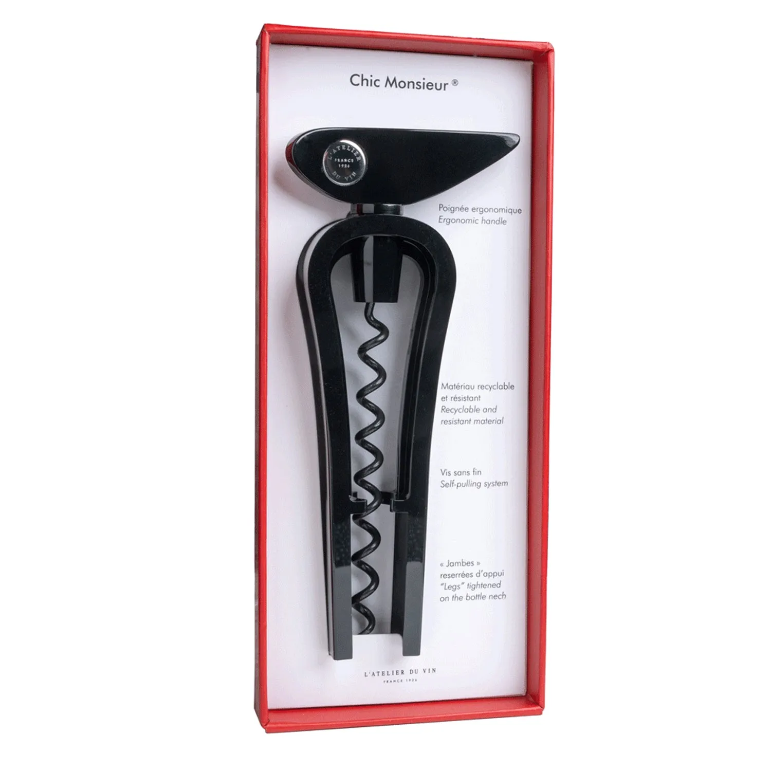 L'Atelier du Vin - Chic Monsieur Night Steel Corkscrew