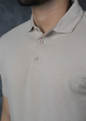 LCY  | Two Toned Diagonal Jacquard Polo