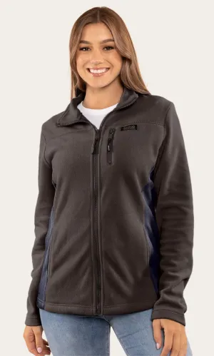 Lennon Womens Polar Fleece Zip Thru Charcoal