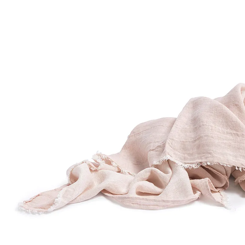 Linen throw blush