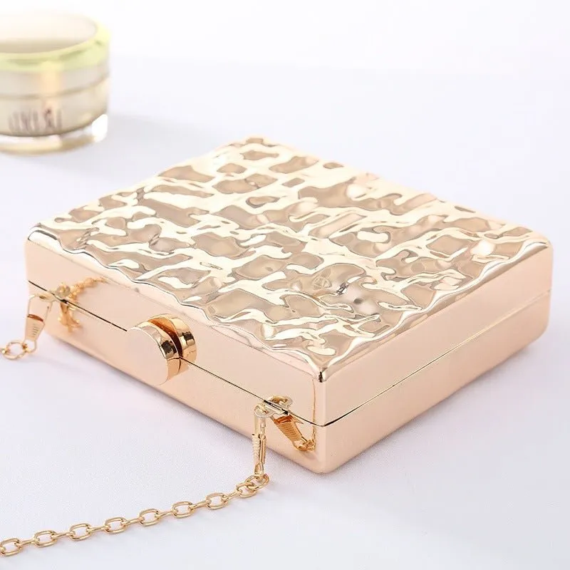 Luxy Moon Square Corrugated Acrylic Clutch Bag