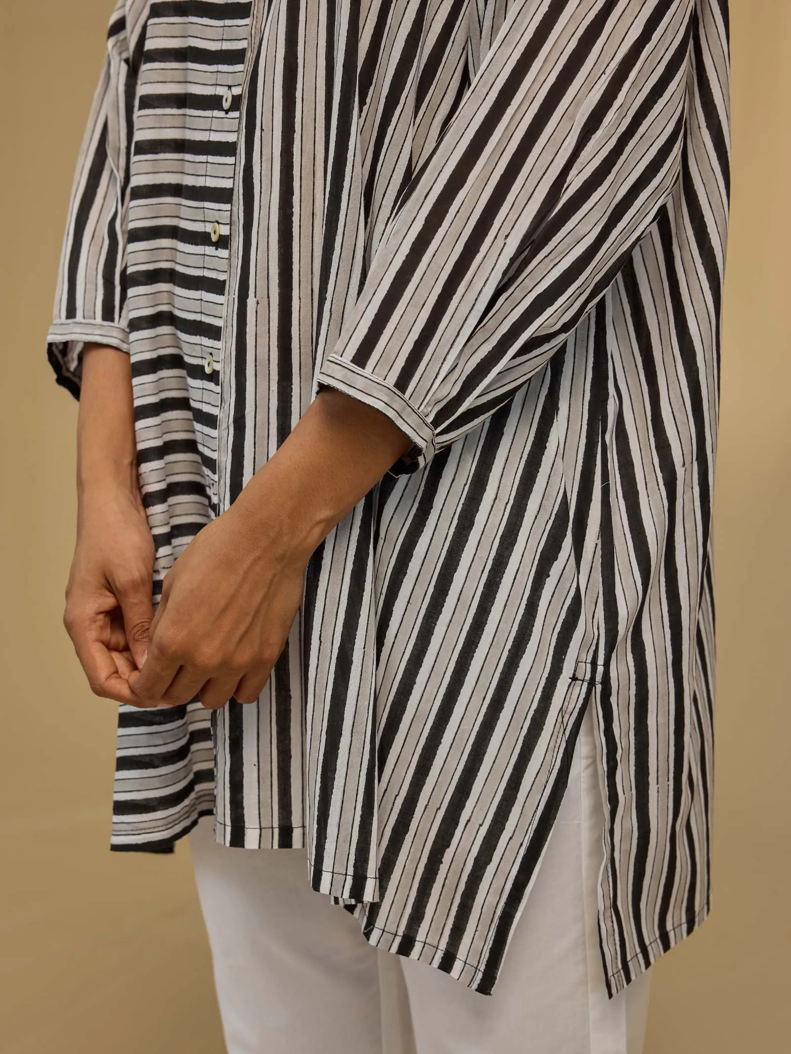 Madras Voile Shirt - Jail Stripe