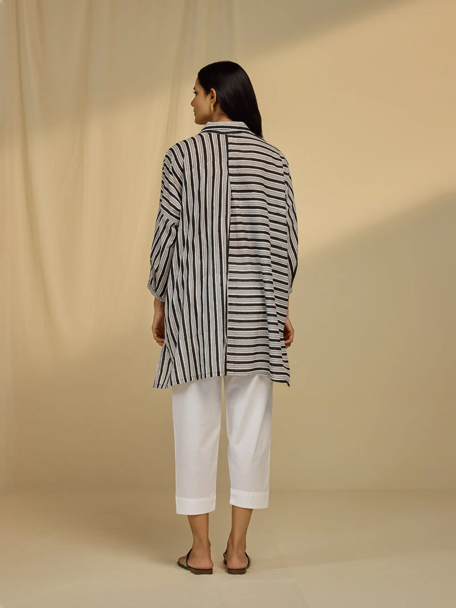 Madras Voile Shirt - Jail Stripe