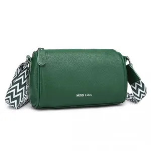 Miss Lulu Genuine Leather Crossbody Bag - Green | Lightweight, Wide Strap, Versatile & Stylish