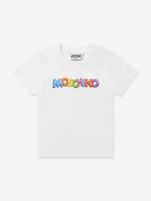 Moschino Baby Girls Logo T-Shirt in White