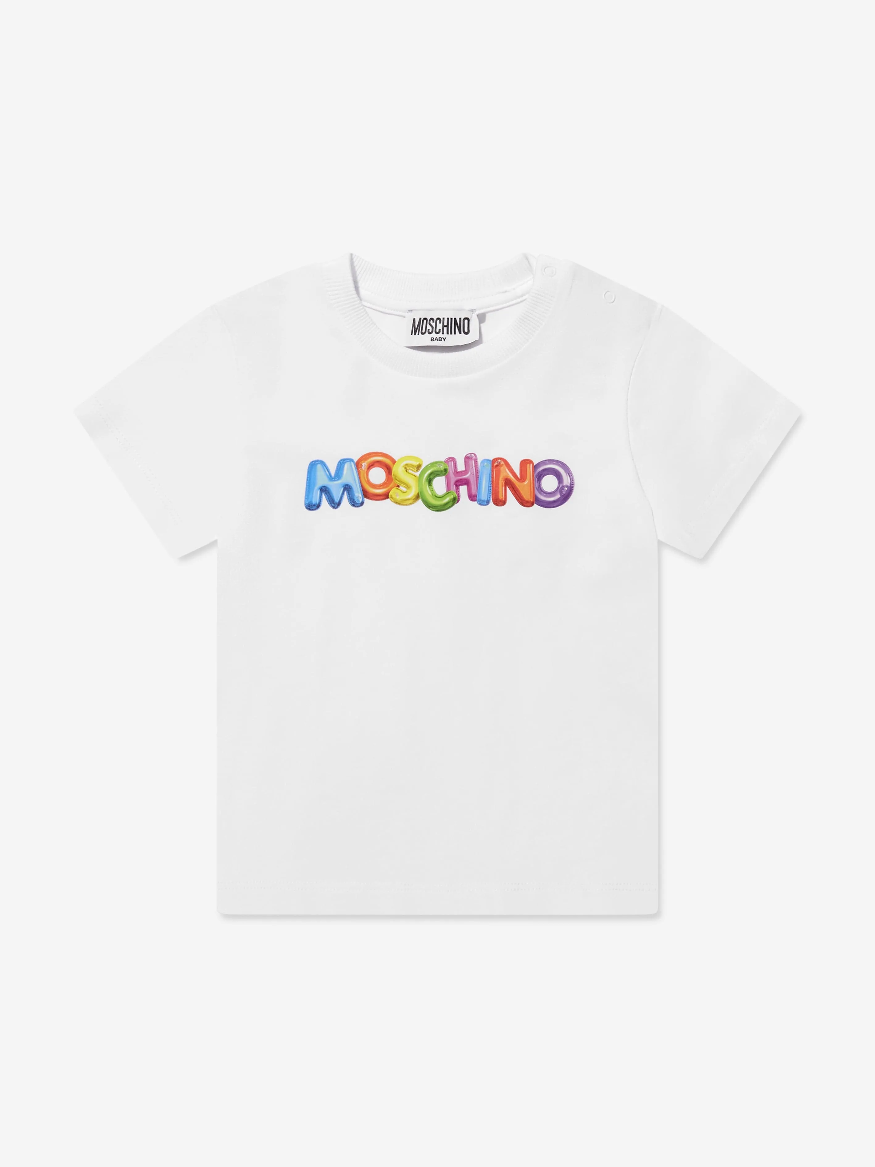 Moschino Baby Girls Logo T-Shirt in White