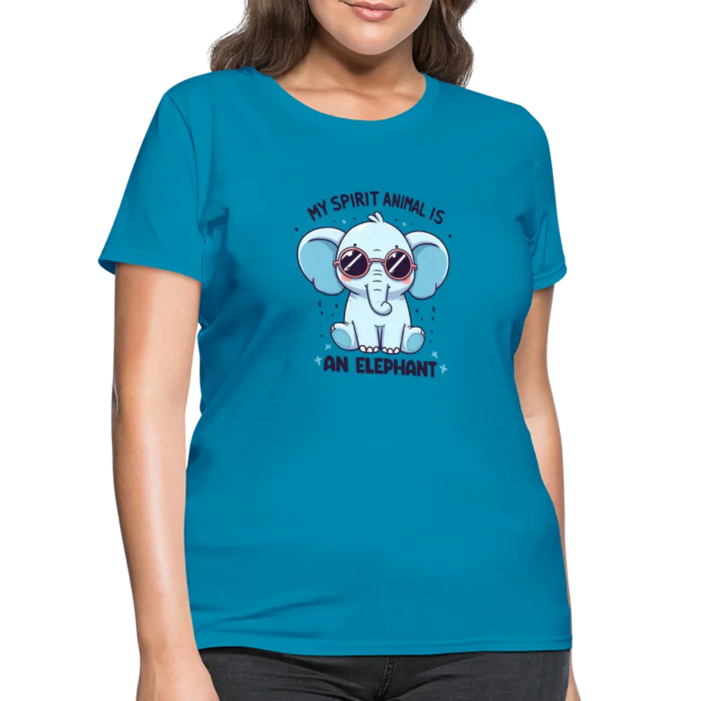 My Spirit Animal is an Elephant Women's Contoured T-Shirt