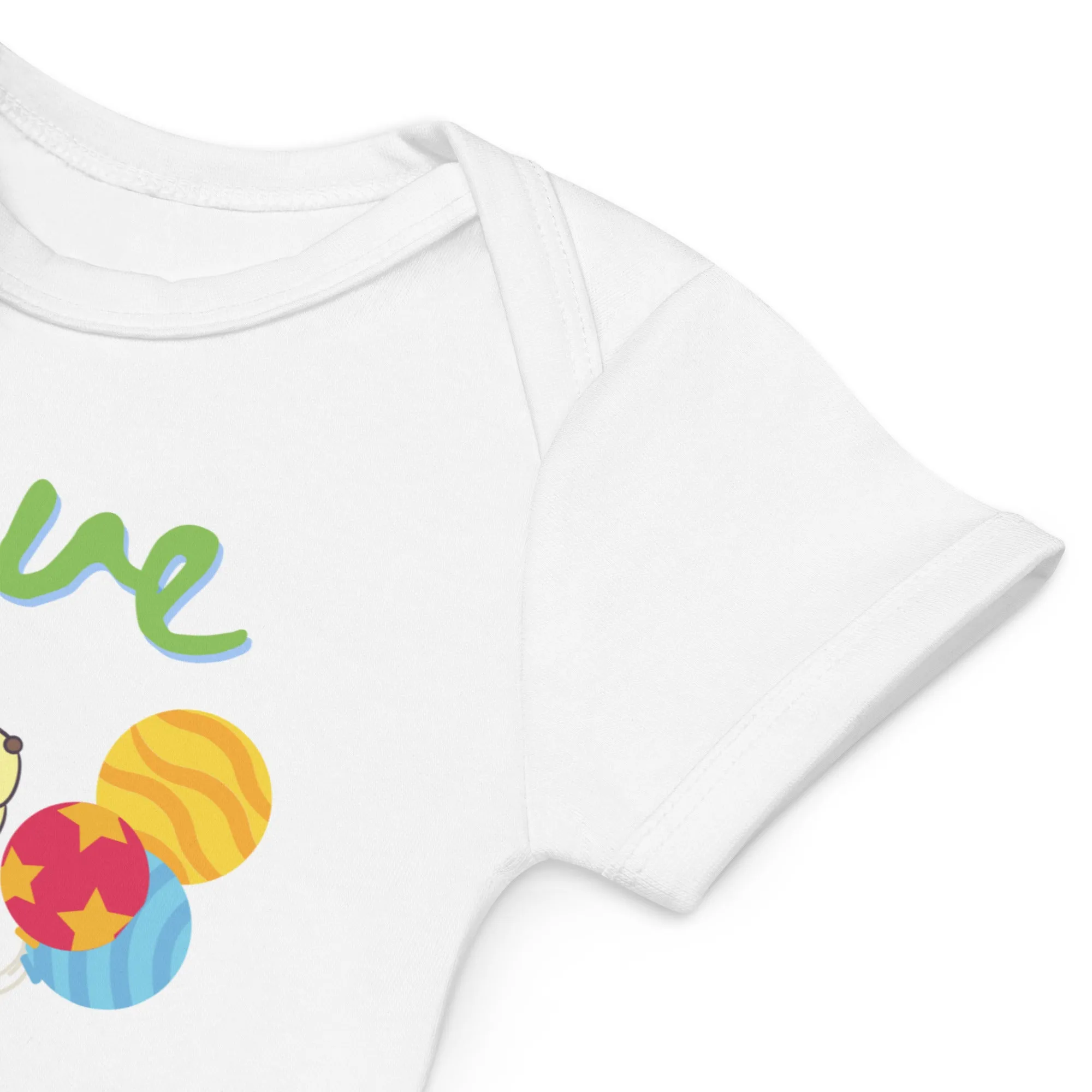 Organic cotton baby bodysuit, Love  Hugo - Fitz & Willow