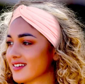 Pink Wide Twist Turban Headband Ear Warmer