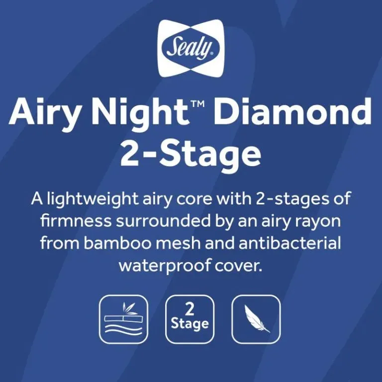 Sealy® Crib Mattress - Sealy® Airy Night Antimicrobial Diamond 2-Stage