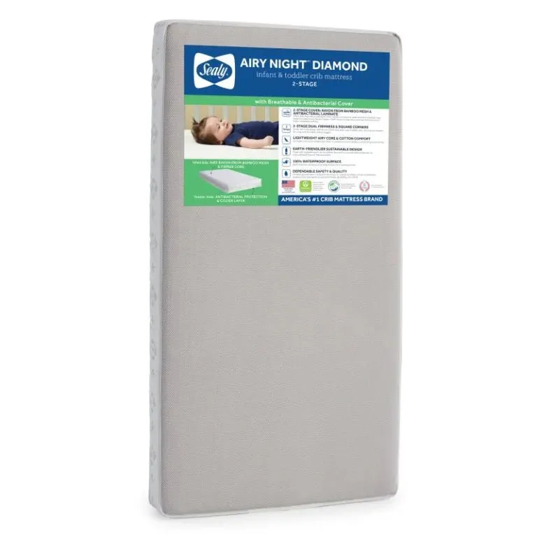 Sealy® Crib Mattress - Sealy® Airy Night Antimicrobial Diamond 2-Stage