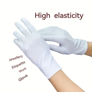 Stretchy White Gloves for Dance Driving and Cycling  Unisex