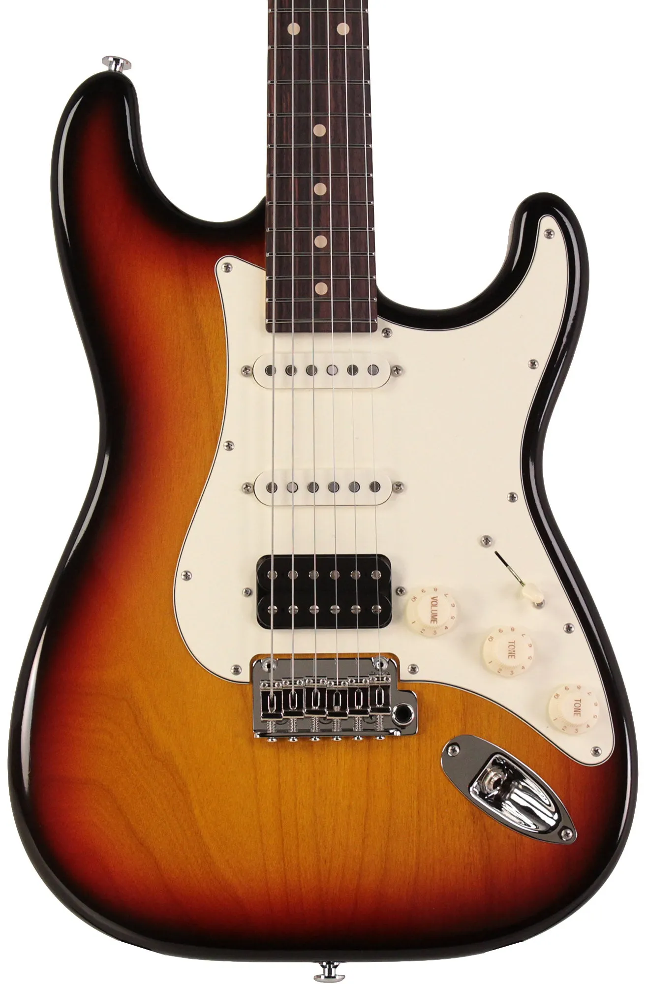 Suhr Classic S Antique Guitar, 3-Tone Burst, Rosewood, HSS