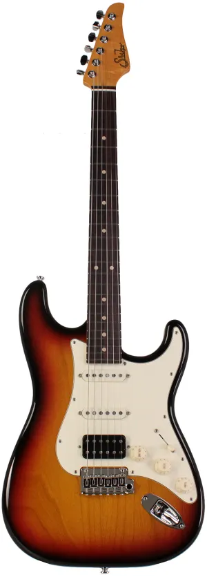 Suhr Classic S Antique Guitar, 3-Tone Burst, Rosewood, HSS