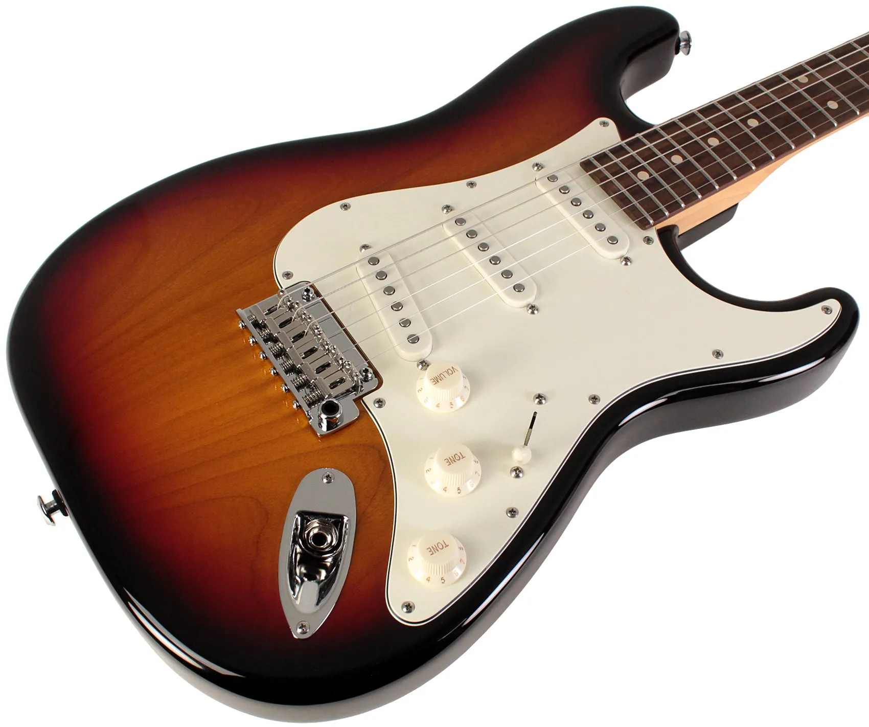 Suhr Classic S Guitar, 3 Tone Burst, Rosewood