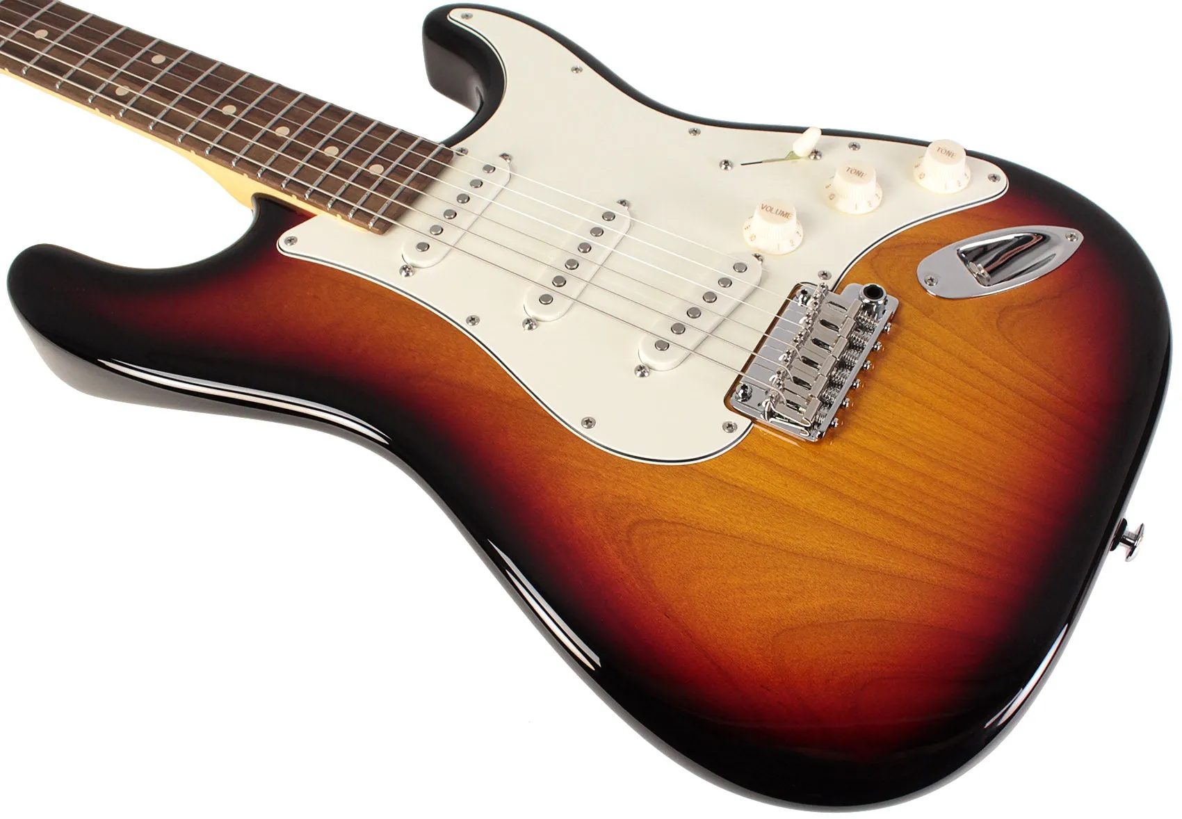 Suhr Classic S Guitar, 3 Tone Burst, Rosewood