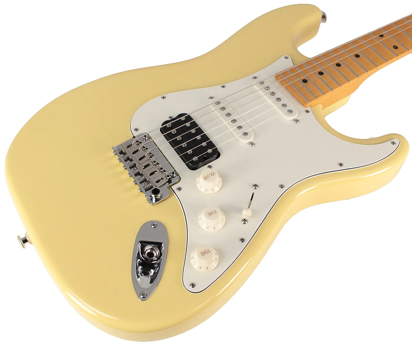 Suhr Classic S HSS Guitar, Vintage Yellow, Maple