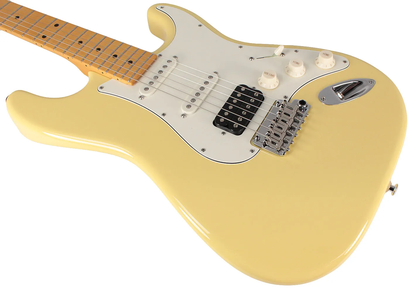 Suhr Classic S HSS Guitar, Vintage Yellow, Maple