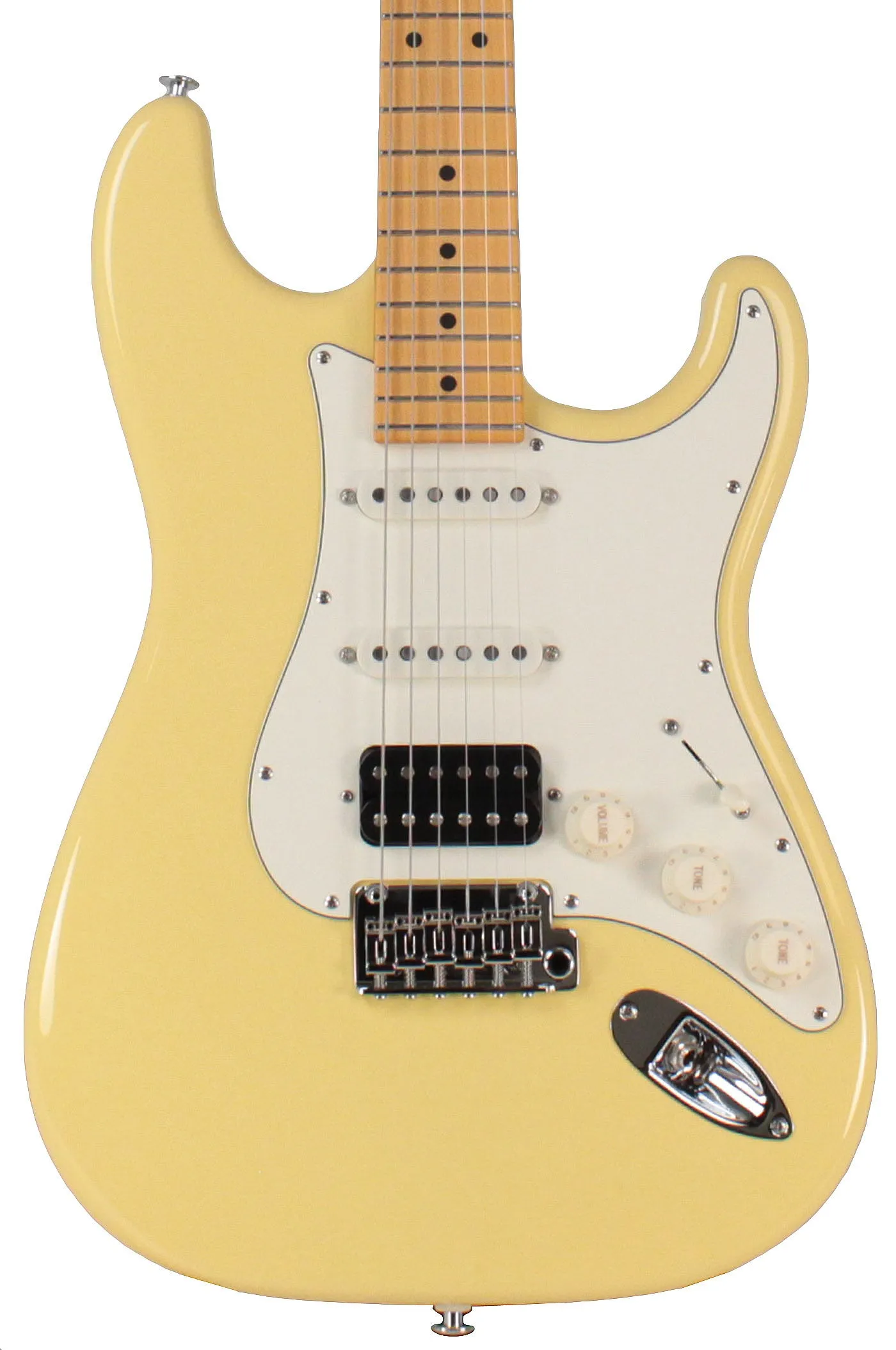 Suhr Classic S HSS Guitar, Vintage Yellow, Maple