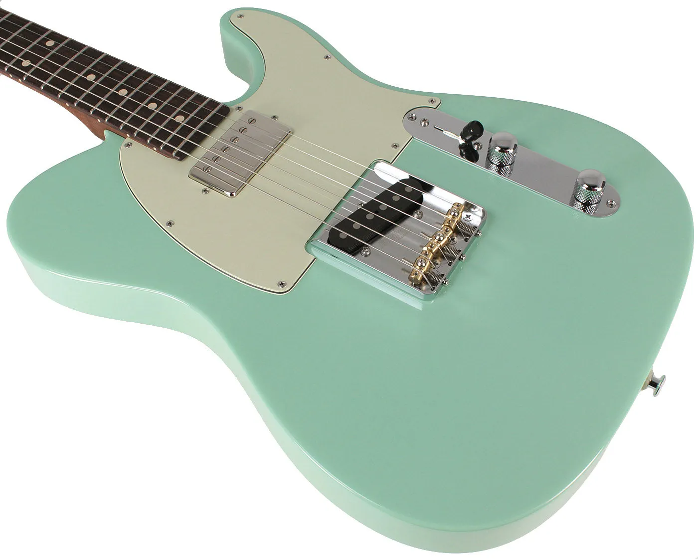 Suhr Select Classic T HS Roasted Body and Neck, Flamed, Rosewood, Surf Green