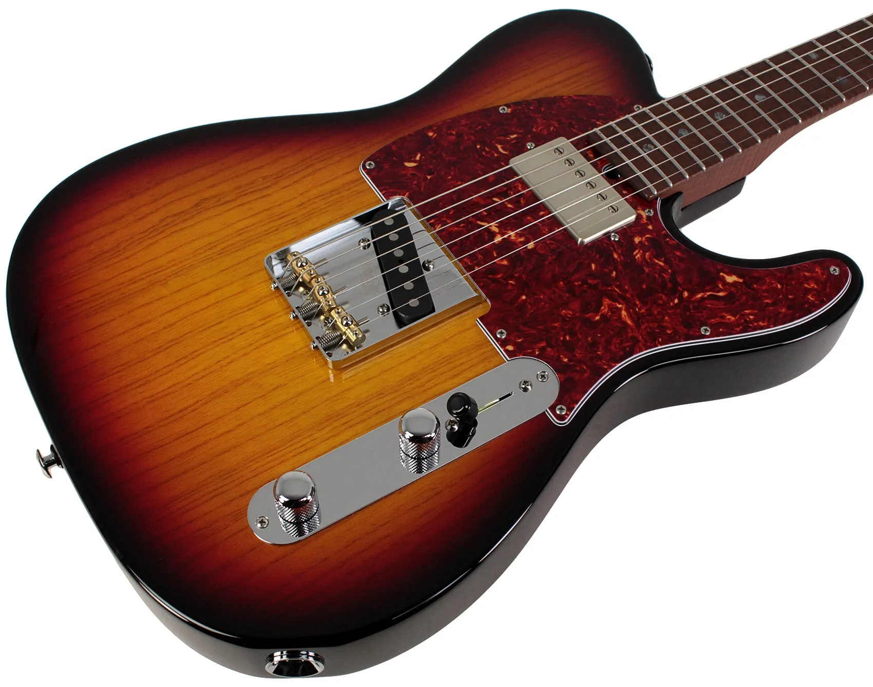 Suhr Select Classic T HS Roasted, Flamed, Swamp Ash, 3-Tone Burst, Hardshell