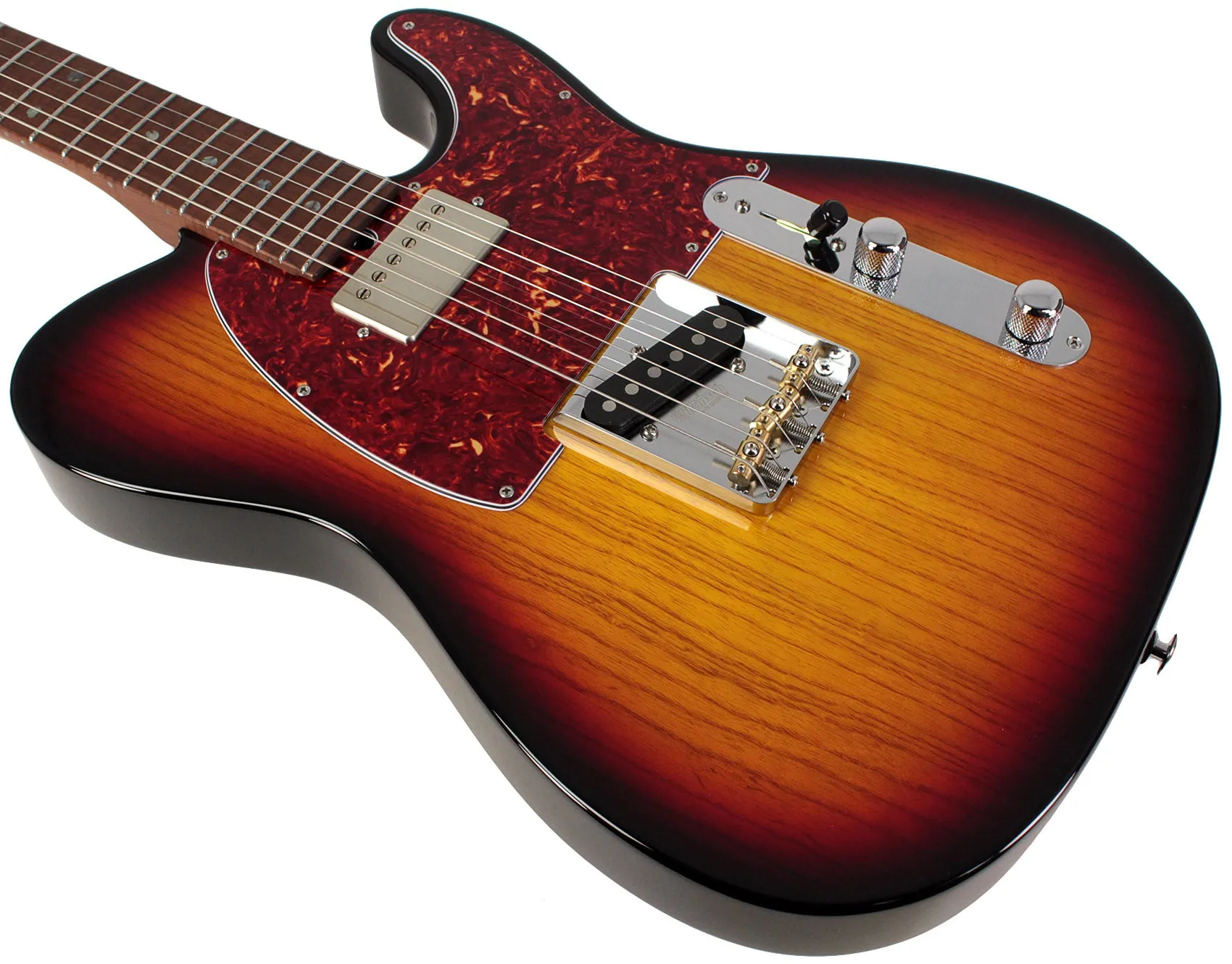 Suhr Select Classic T HS Roasted, Flamed, Swamp Ash, 3-Tone Burst, Hardshell