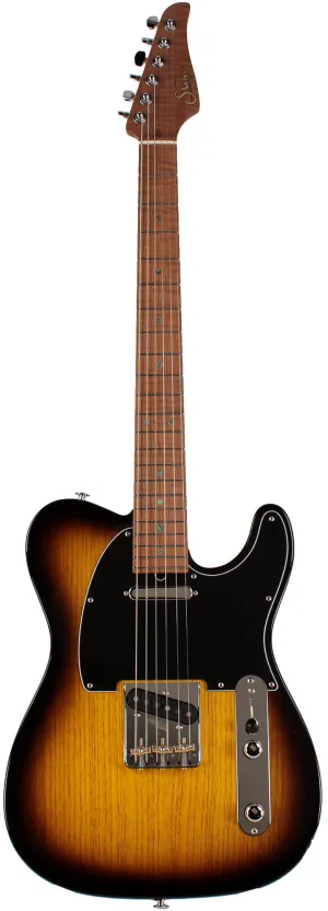 Suhr Select Classic T Roasted, Flamed, Swamp Ash, 2-Tone Tobacco Burst, Hardshell