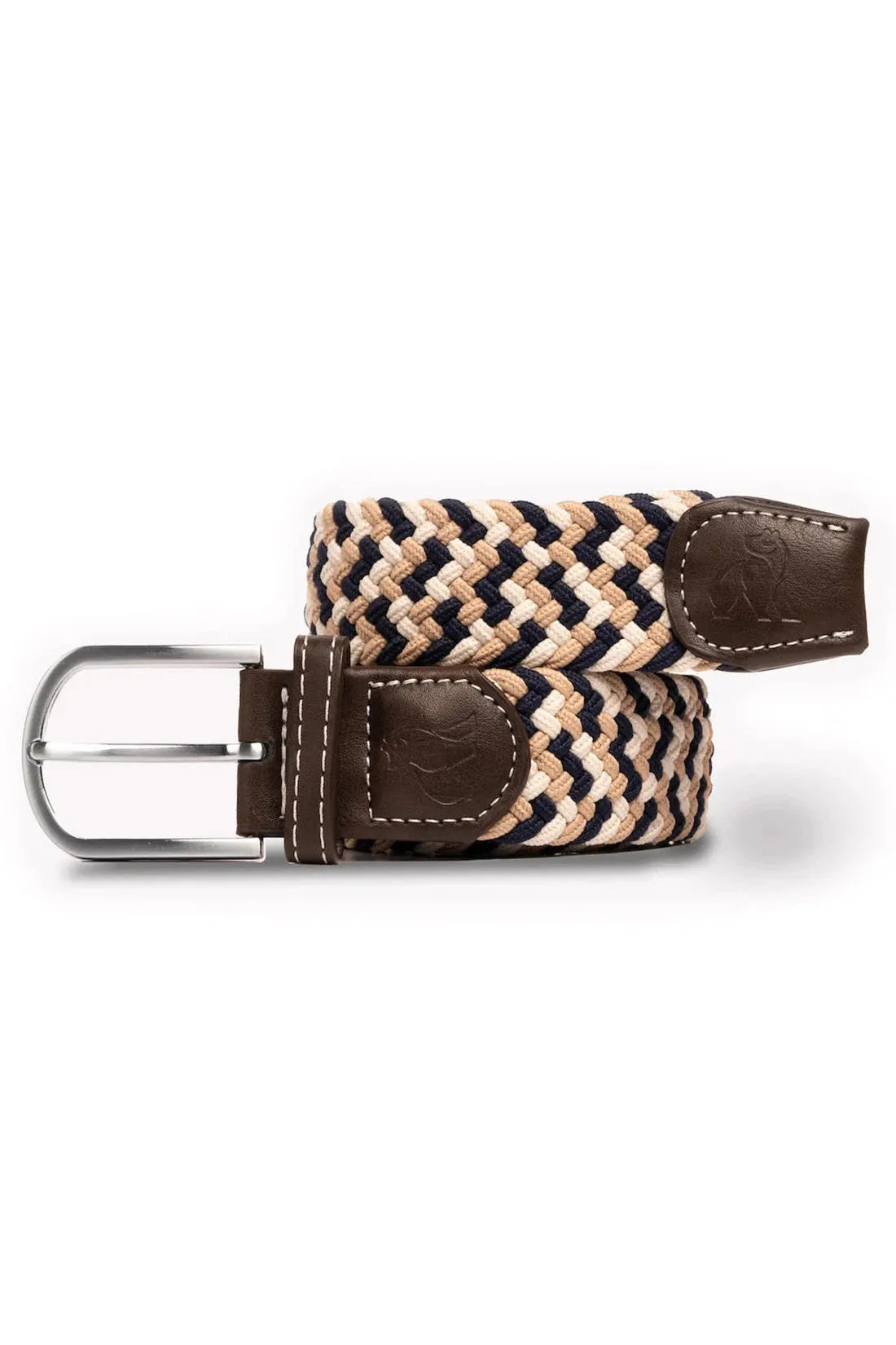 Swole Panda Navy / Beige Zigzag Woven Belt