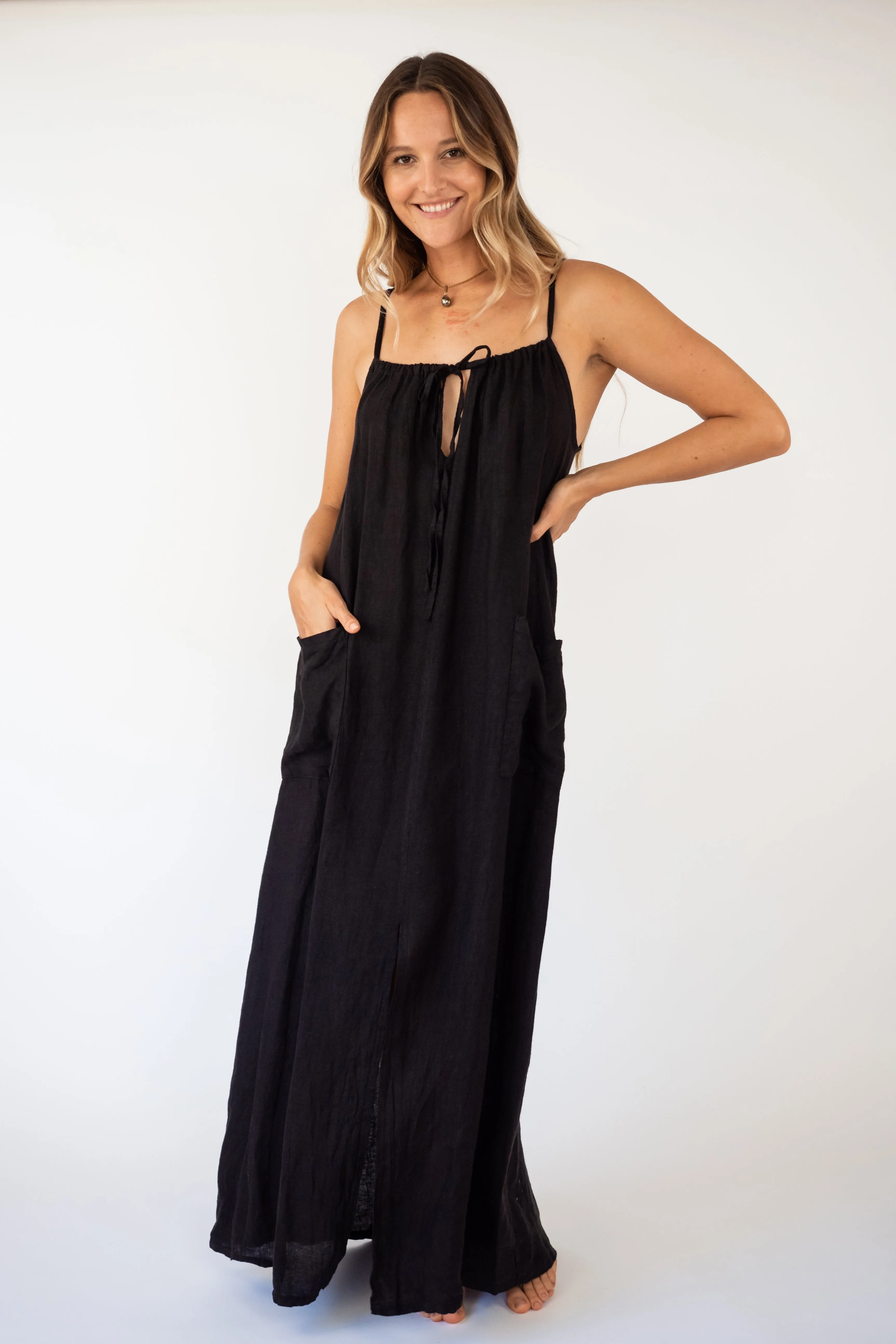 The HALIIMAILE Linen maxi dress