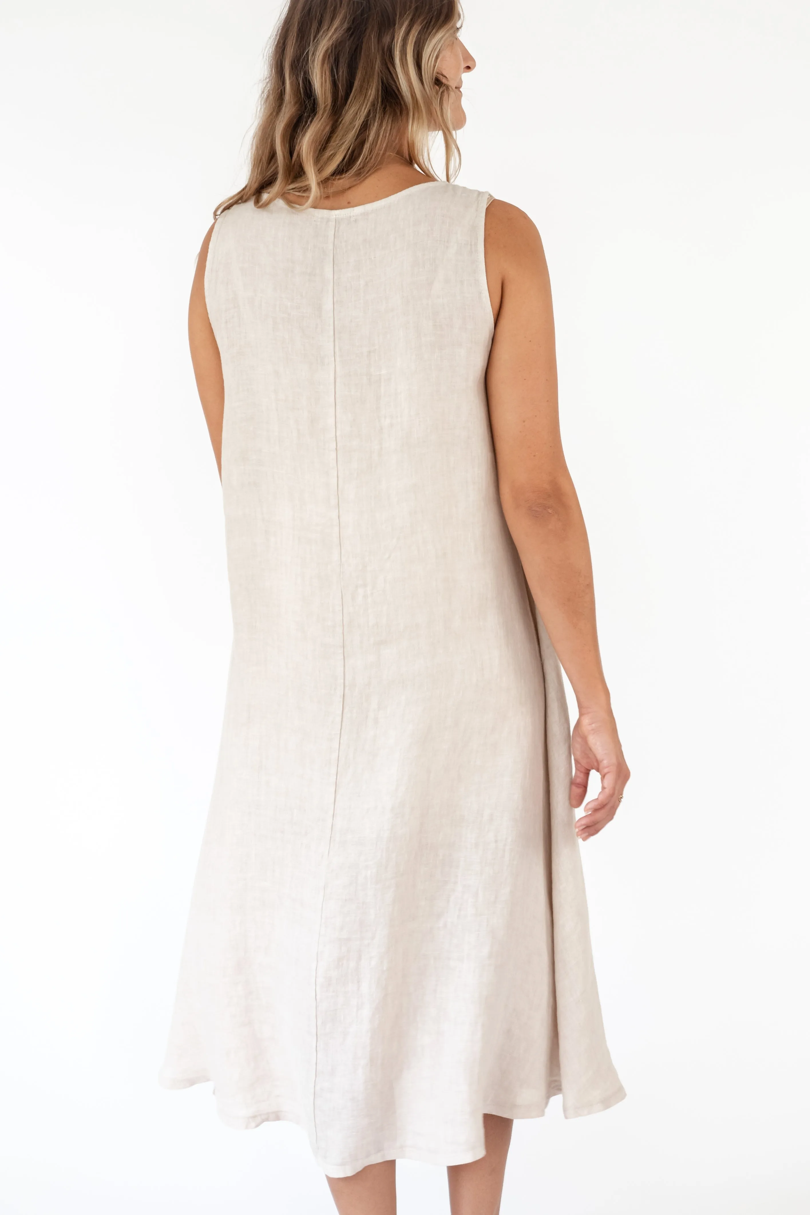 The Pulelehua Linen Long Dress