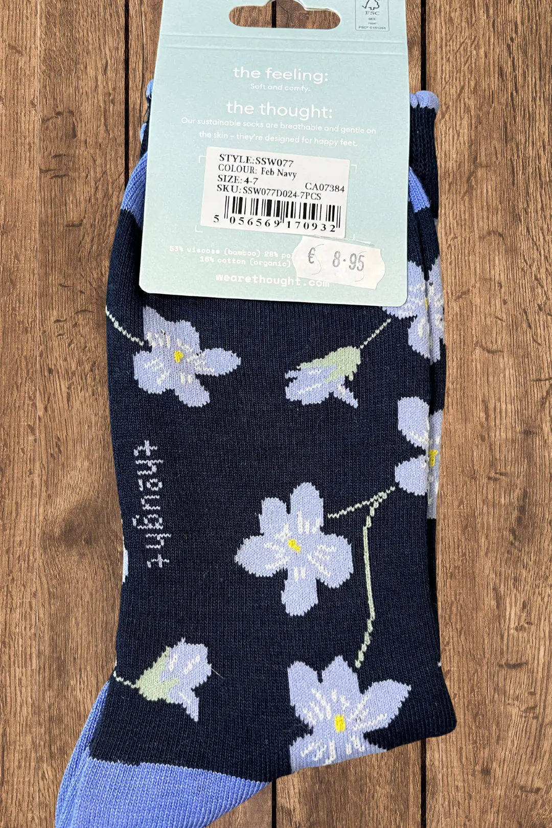 Thought Birth Flower Morning Glory Bamboo Socks