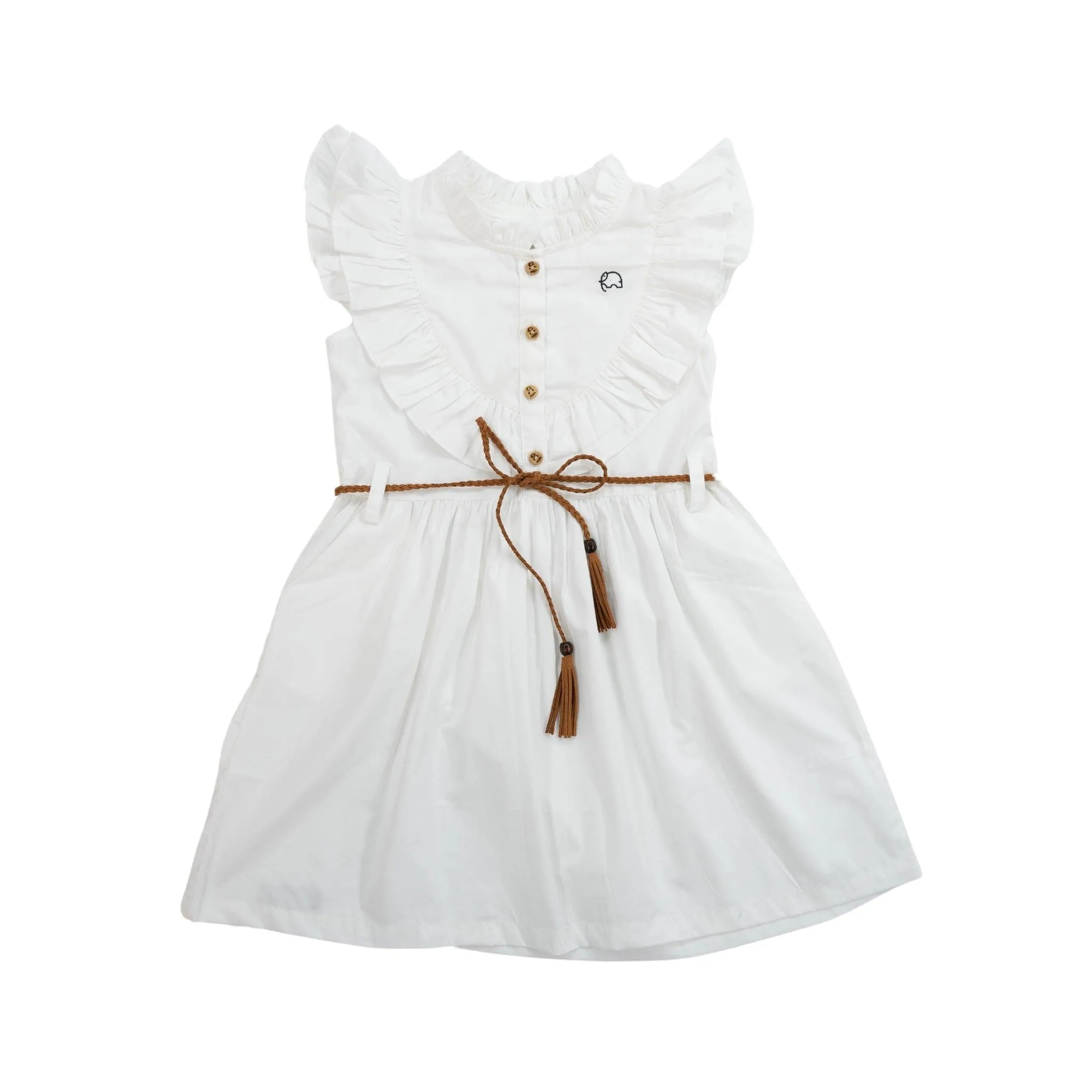 Timeless White Cotton Dress for Children