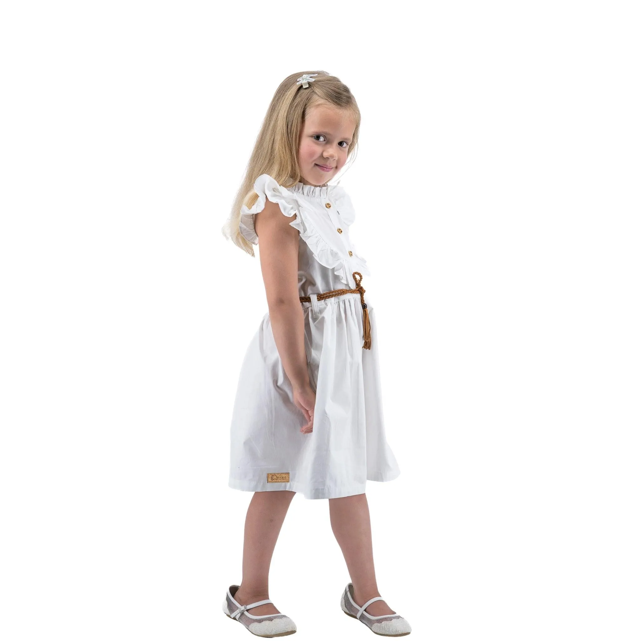 Timeless White Cotton Dress for Children