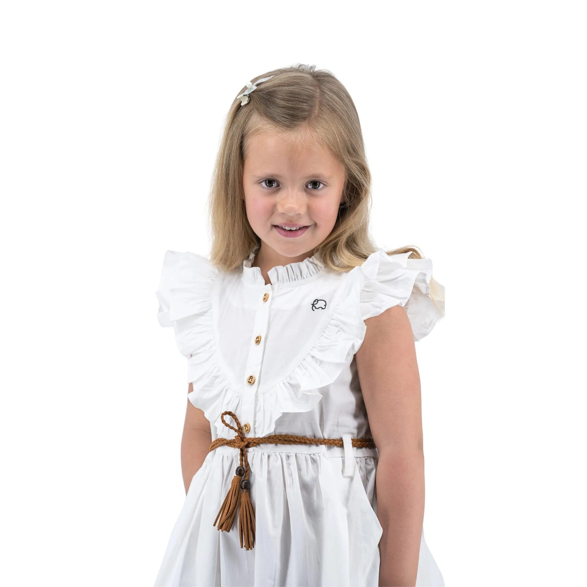 Timeless White Cotton Dress for Children