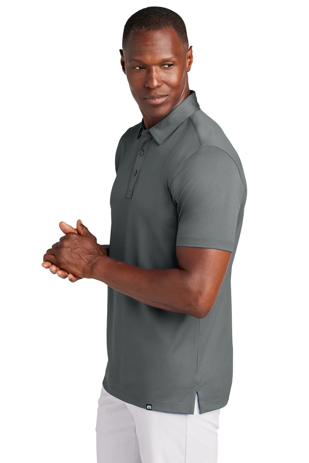 TravisMathew Cabana Solid Customized Polos, Stormy Grey