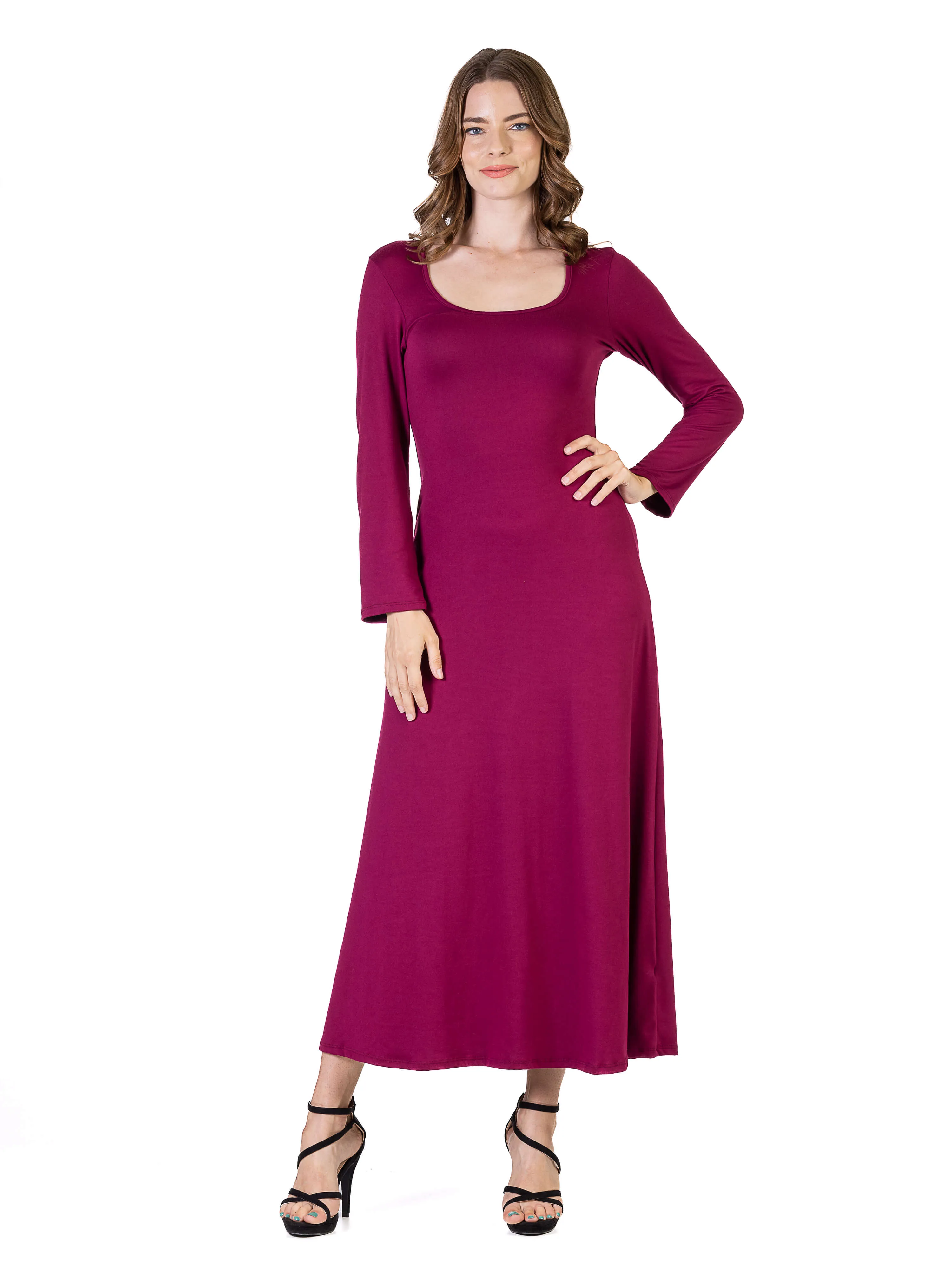 Womens Long Sleeve Maxi Dress