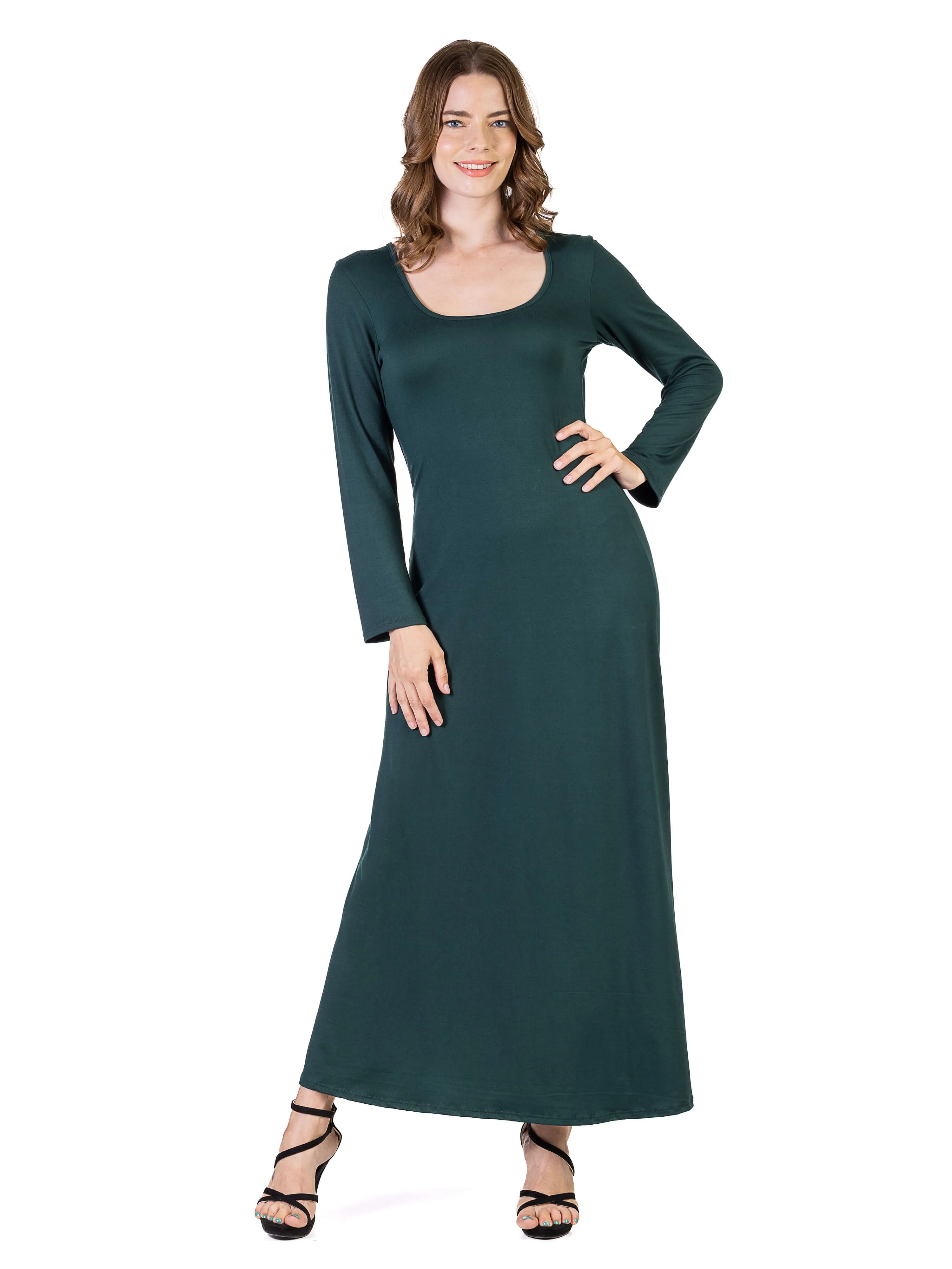 Womens Long Sleeve Maxi Dress